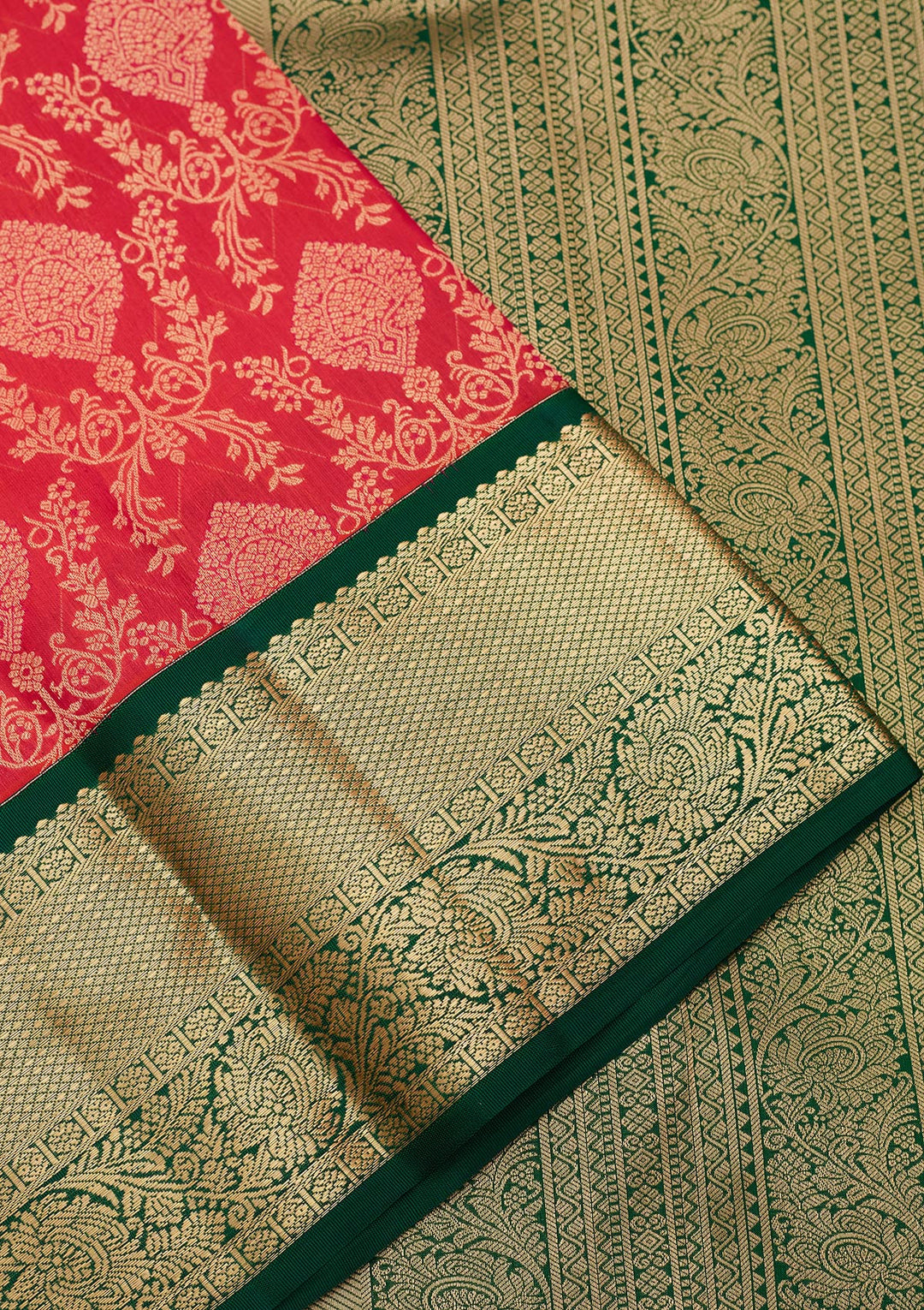 Pink Silk Jaal Saree With Matching Blouse Piece