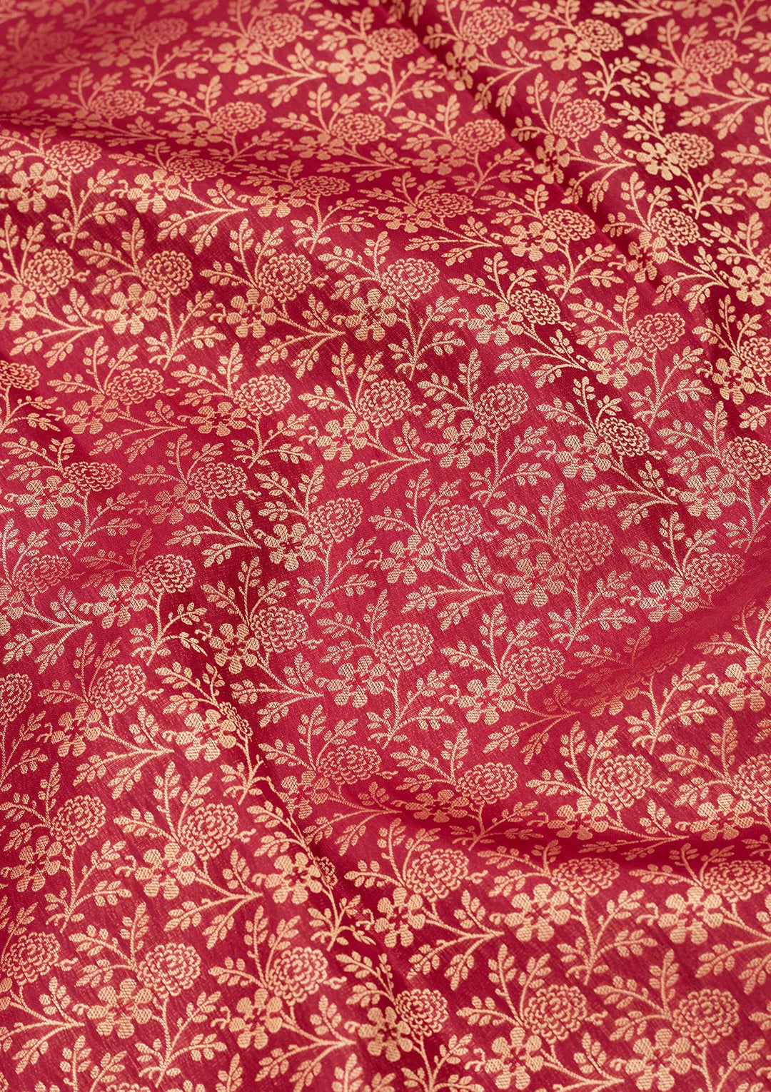 Maroon Silk Jaal Saree With Matching Blouse Piece