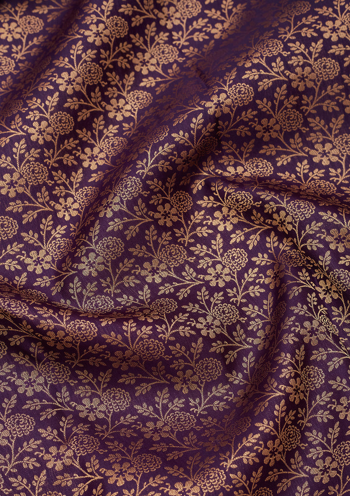 Navy Blue Zariwork Pure Silk Saree