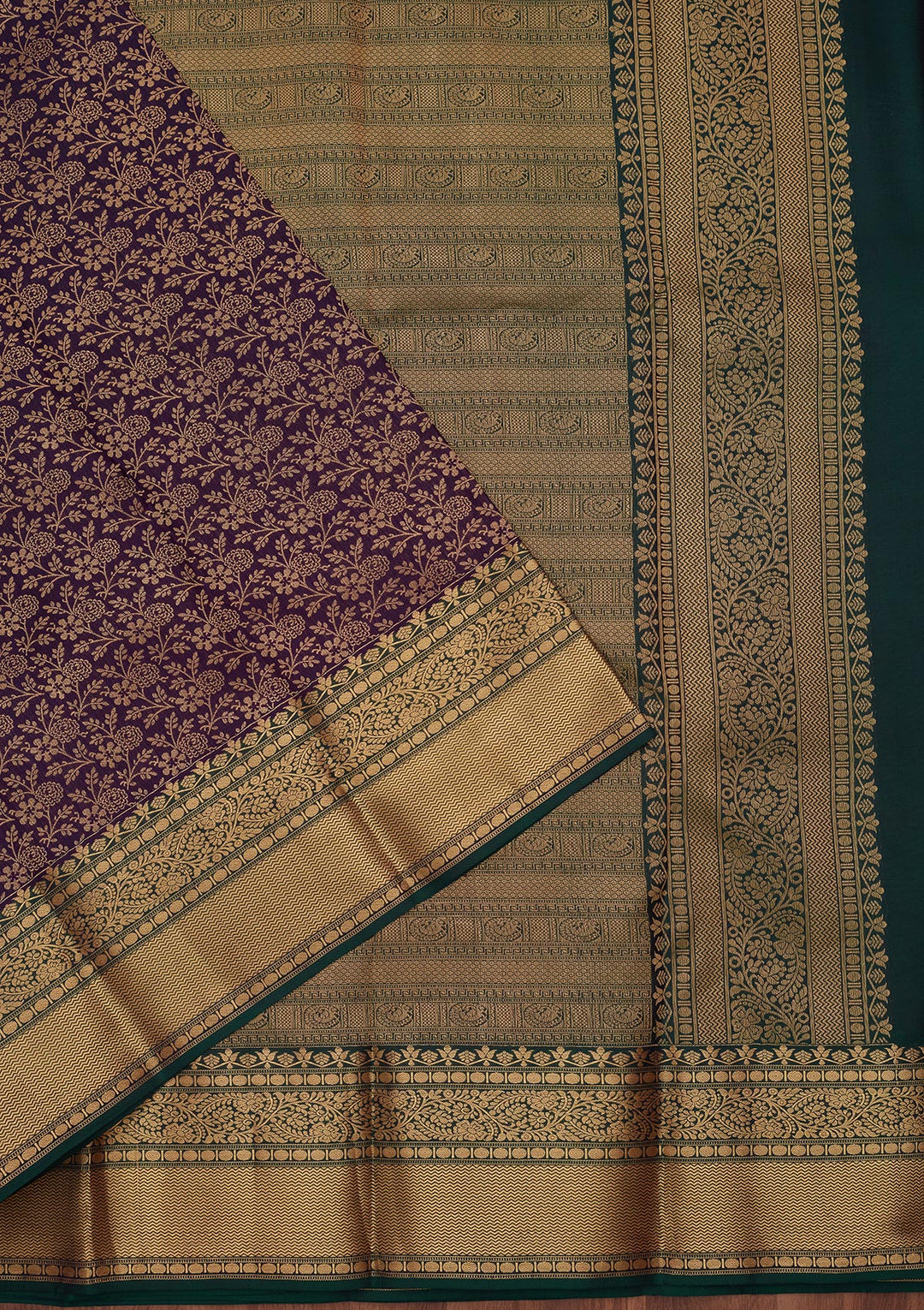 Navy Blue Zariwork Pure Silk Saree