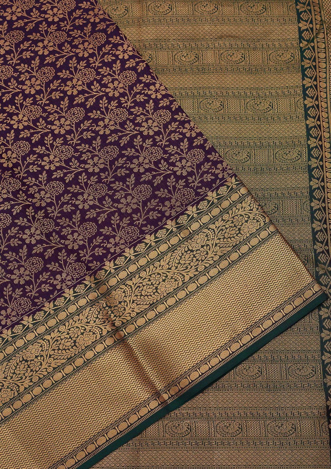 Navy Blue Zariwork Pure Silk Saree