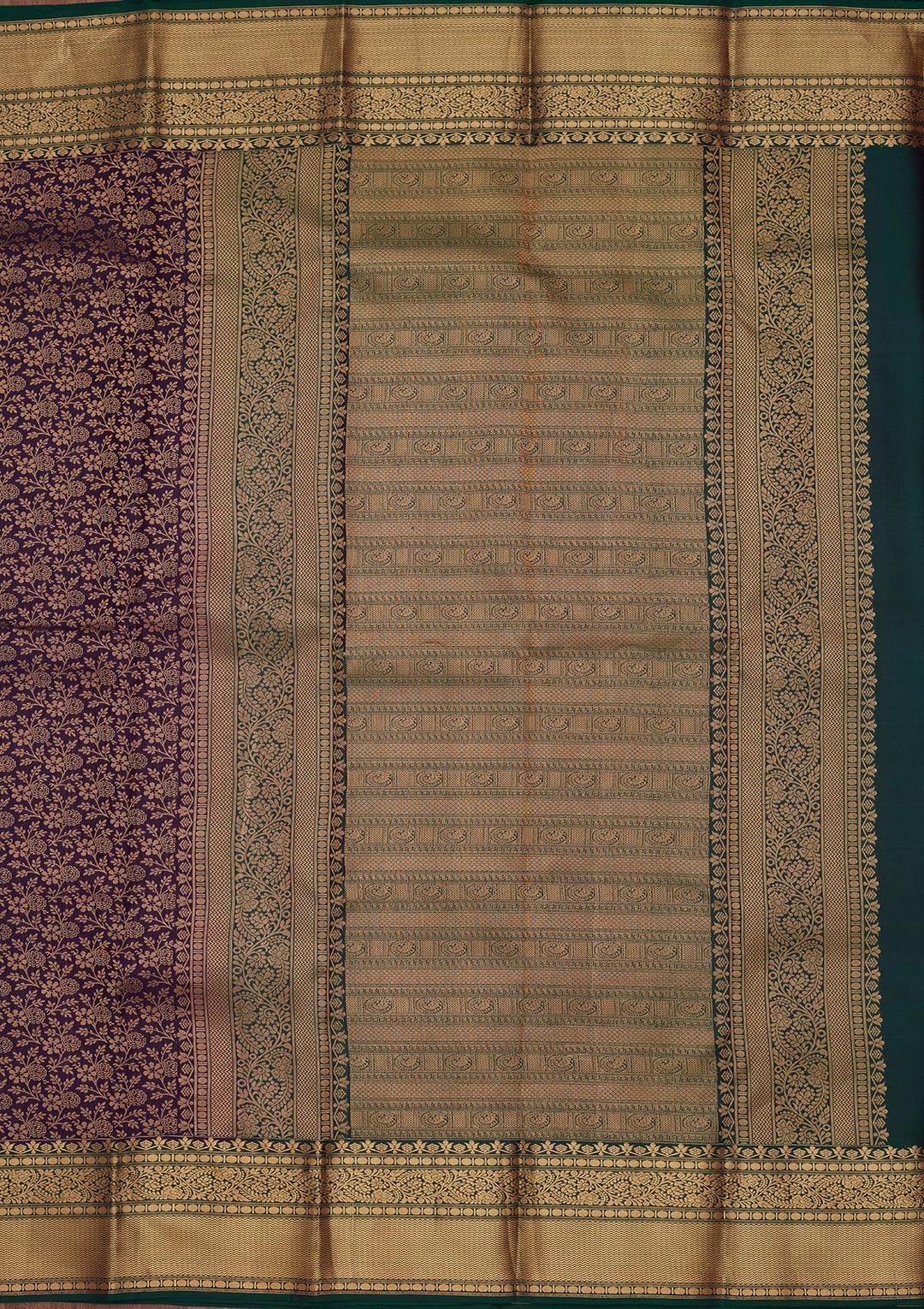 Navy Blue Zariwork Pure Silk Saree