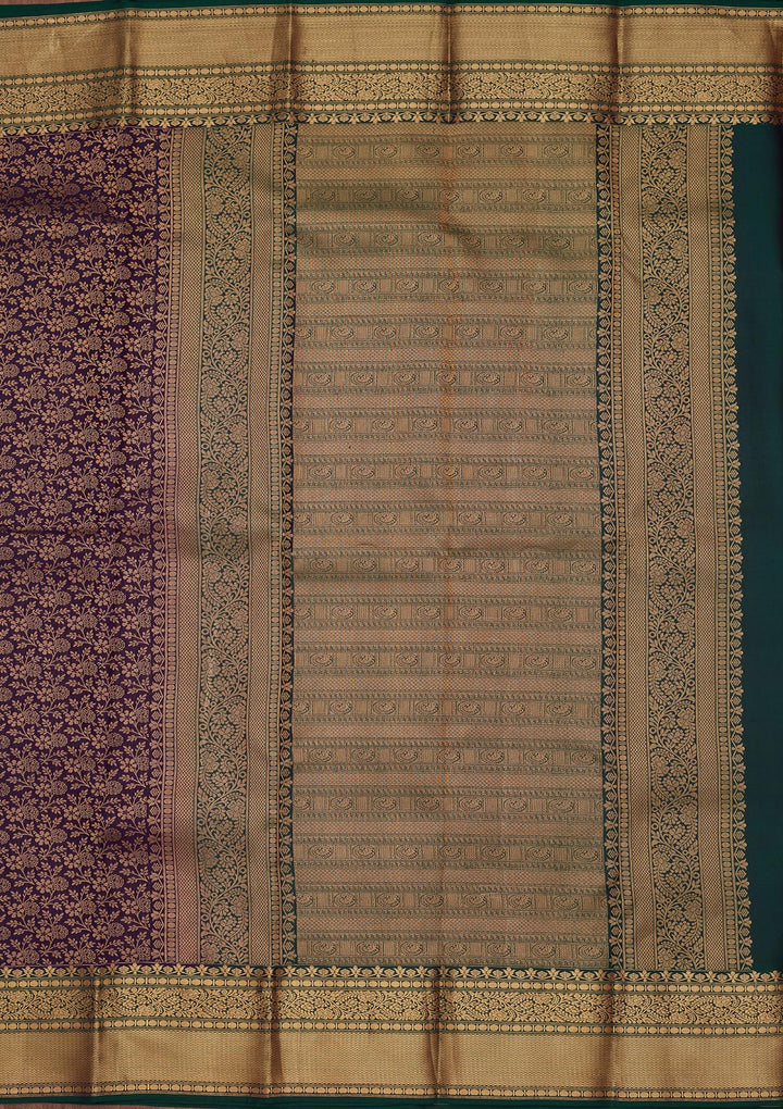 Navy Blue Zariwork Pure Silk Saree