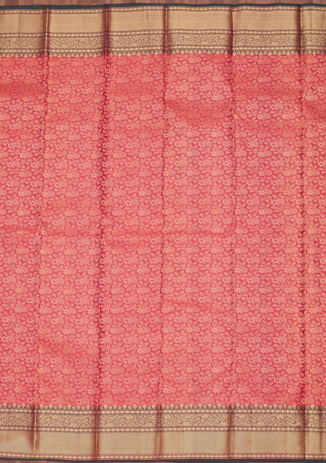 Onion Pink Silk Jaal Saree With Matching Blouse Piece
