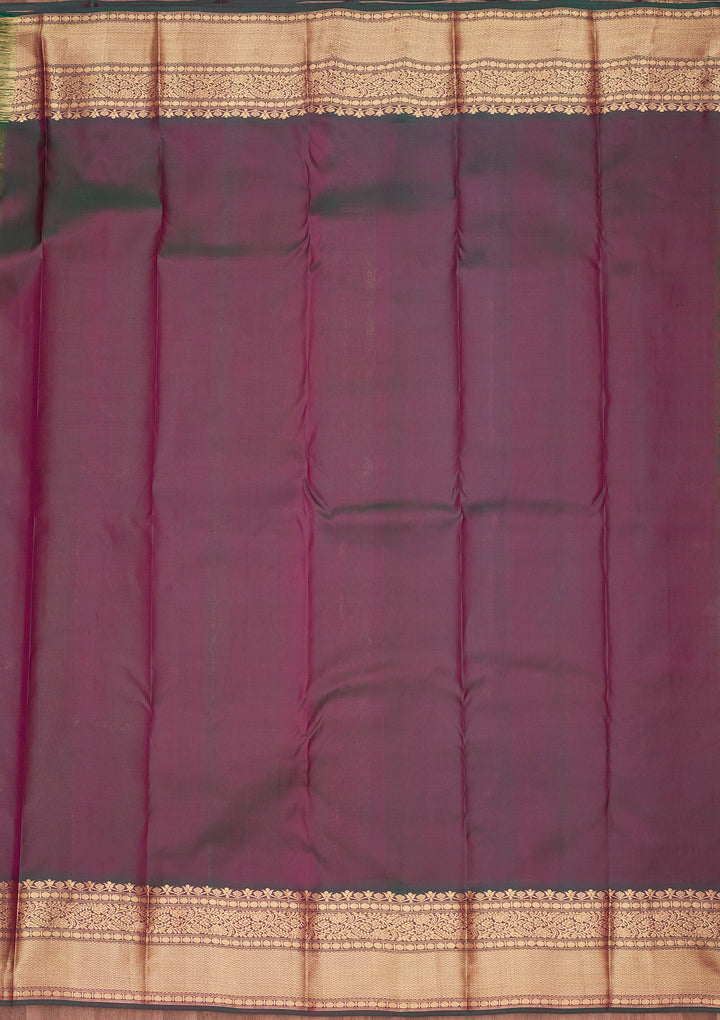 Onion Pink Silk Jaal Saree With Matching Blouse Piece
