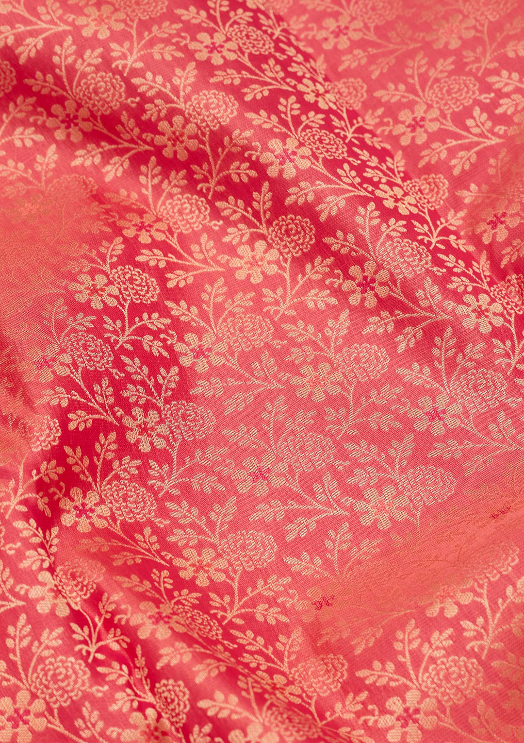 Pink Silk Jaal Saree With Matching Blouse Piece