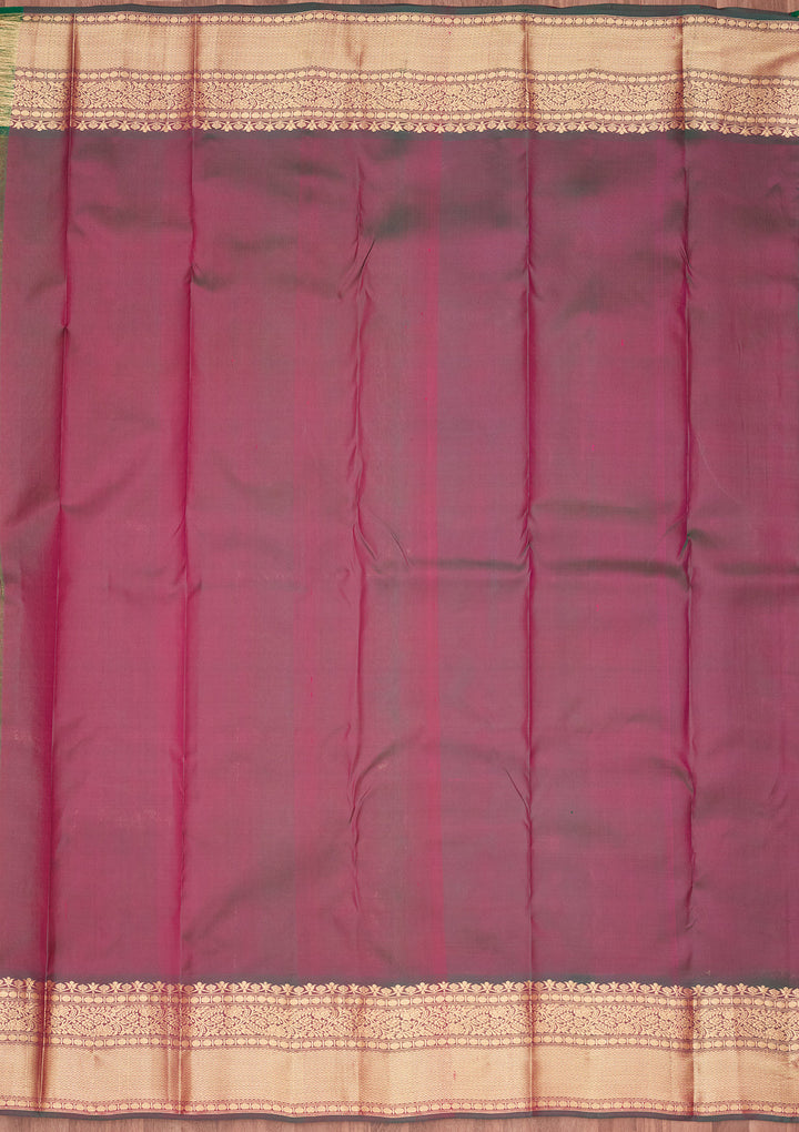 Pink Silk Jaal Saree With Matching Blouse Piece