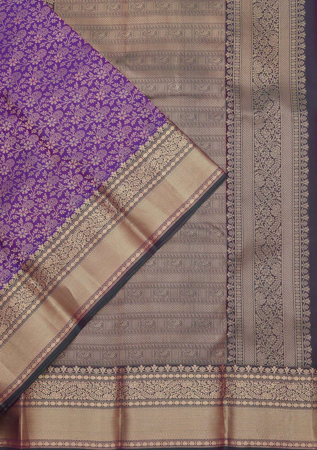 Royal Blue Zariwork Pure Silk Saree