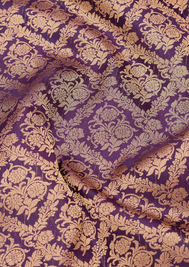 Navy Blue Zariwork Pure Silk Saree
