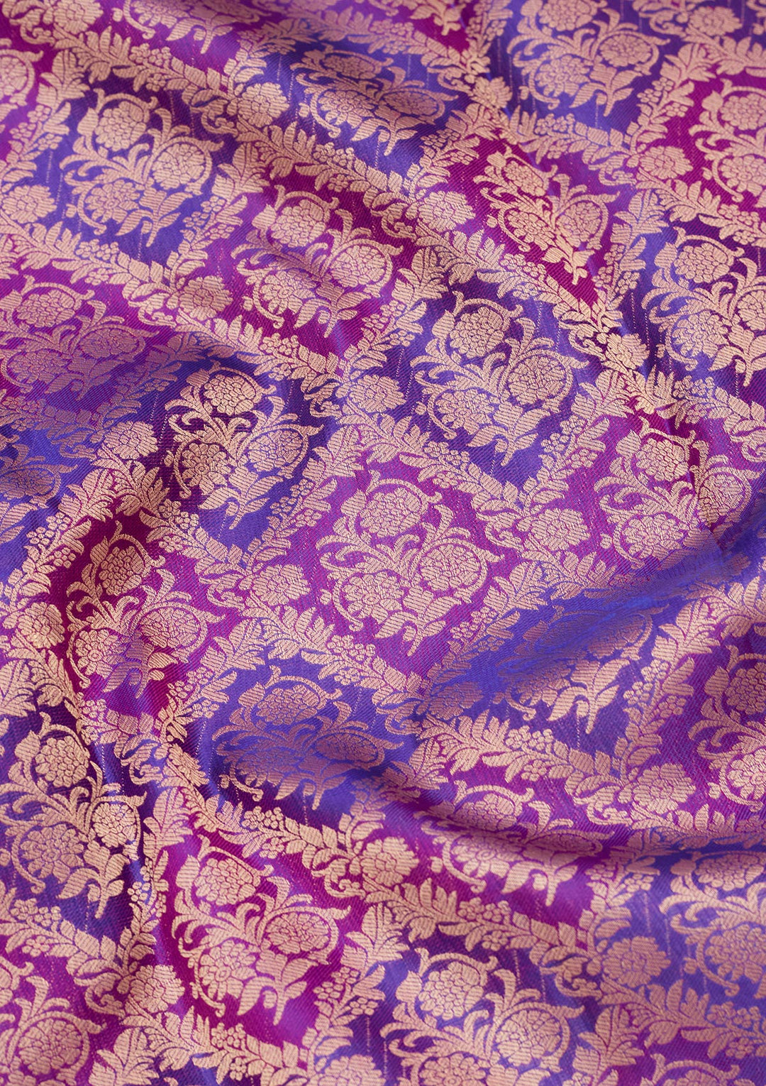 Purple Silk Jaal Saree With Matching Blouse Piece