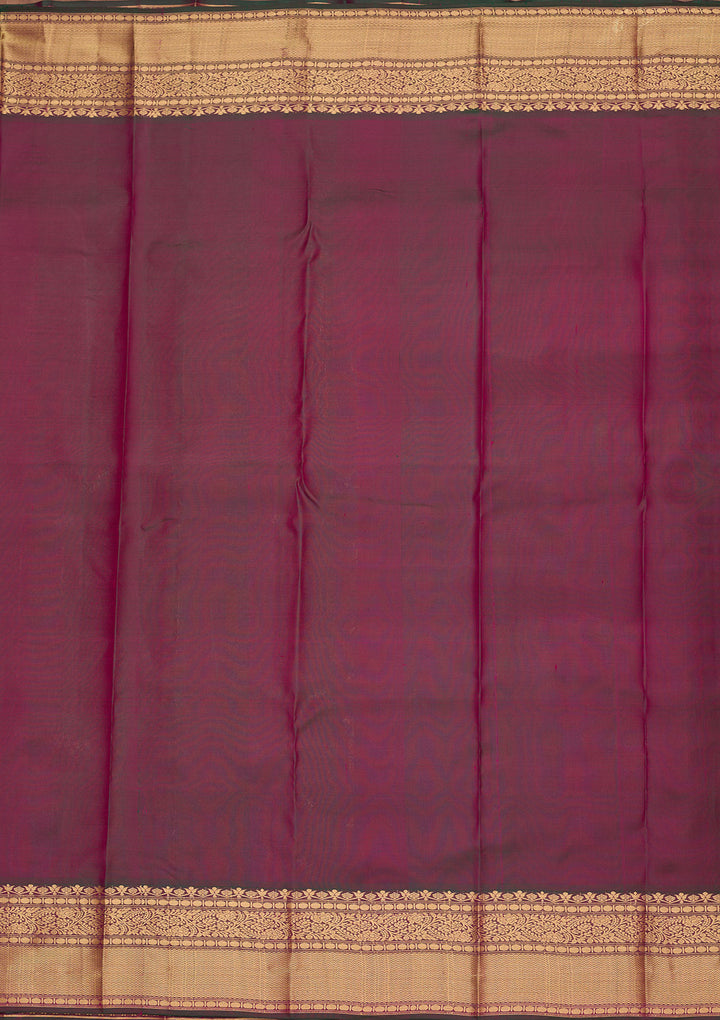 Rani Pink Silk Jaal Saree With Matching Blouse Piece