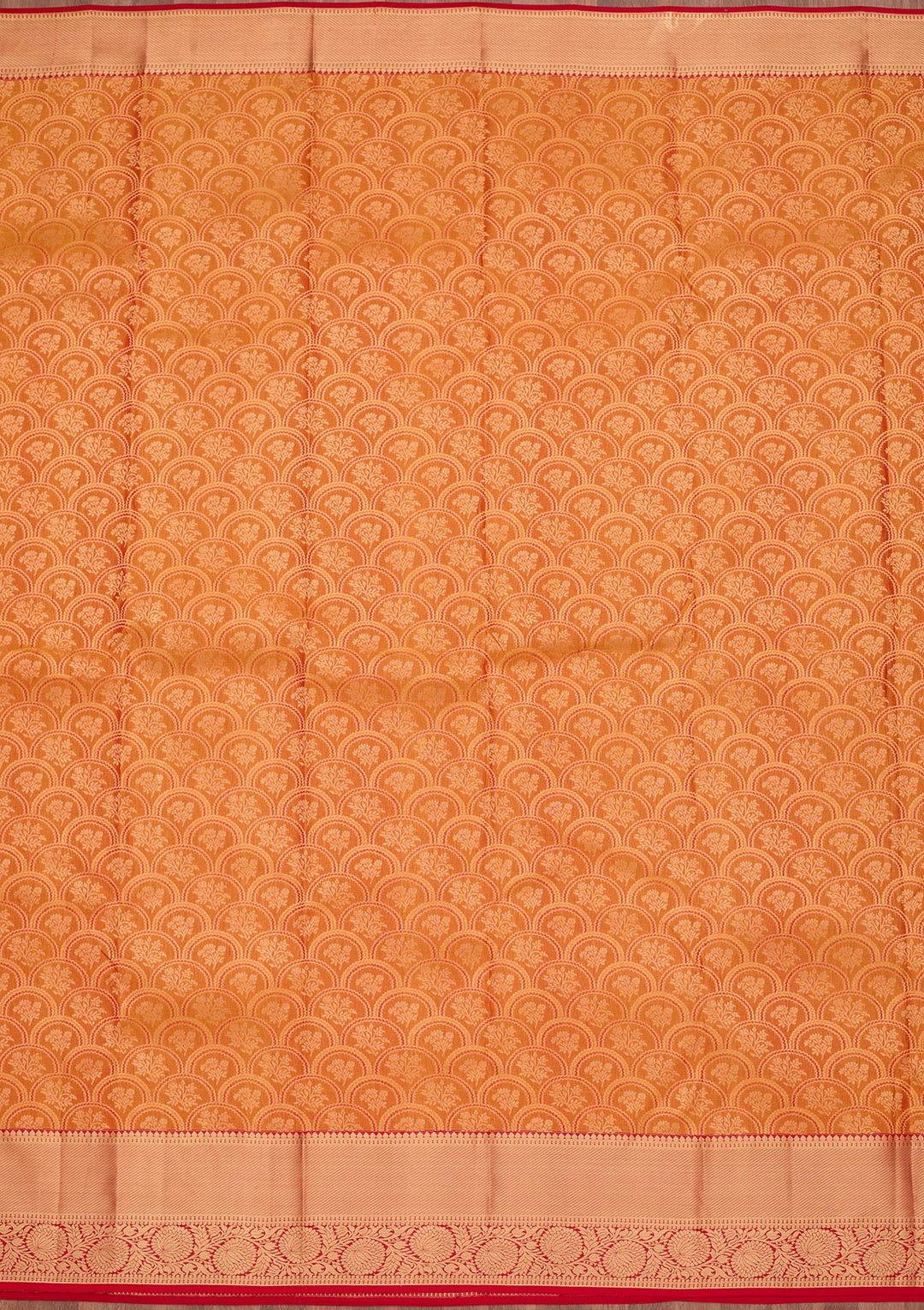 Mustard Silk Jaal Gold Zariwork Saree With Matching Blouse Piece