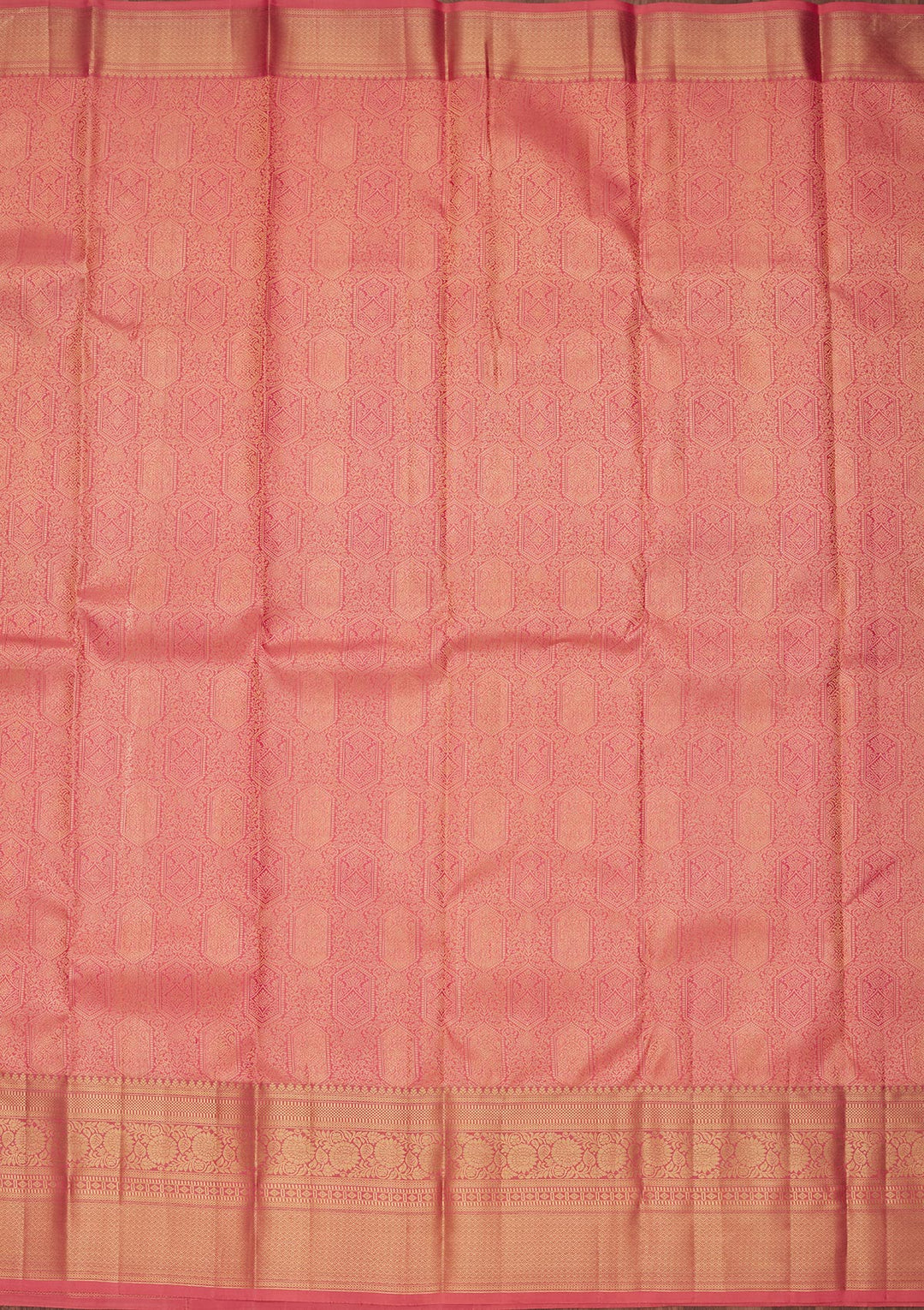 Onion Pink Silk Jaal Saree With Matching Blouse Piece