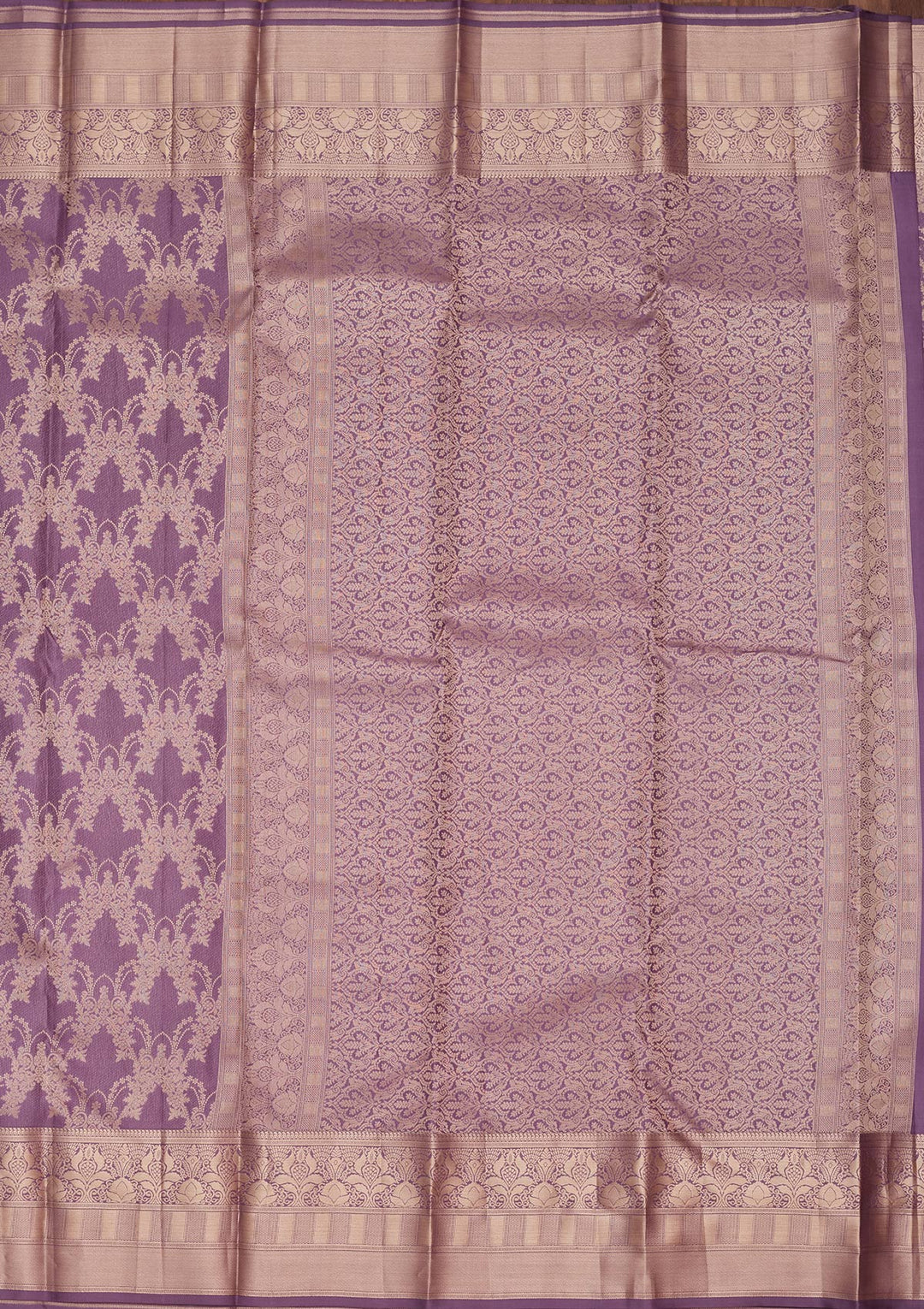 Mauve Silk Jaal Saree With Matching Blouse Piece