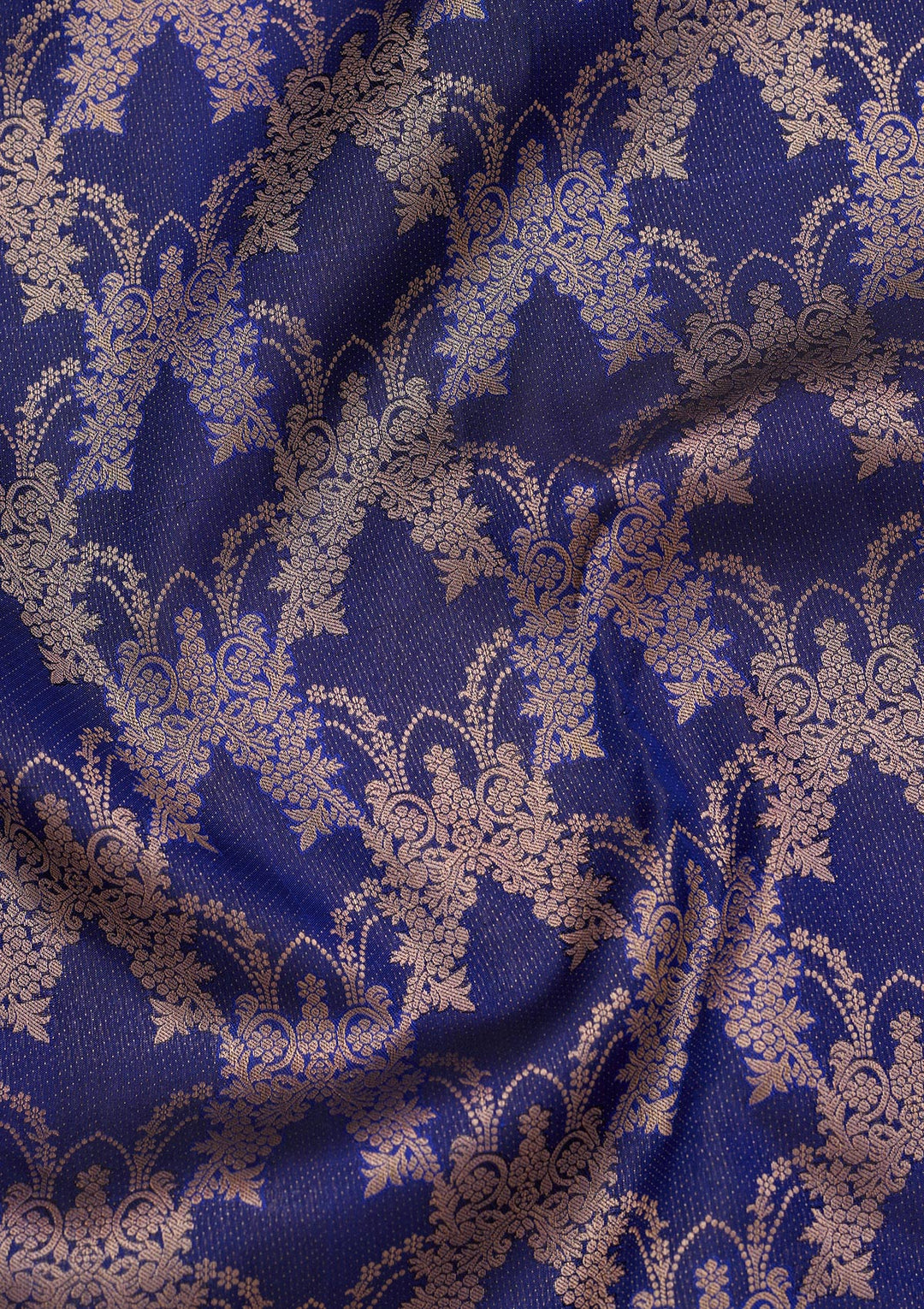 Navy Blue Zariwork Pure Silk Saree