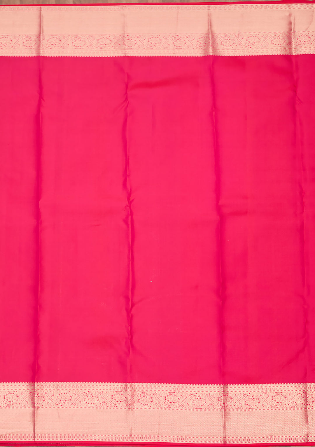 Rani Pink Zariwork Pure Silk Saree