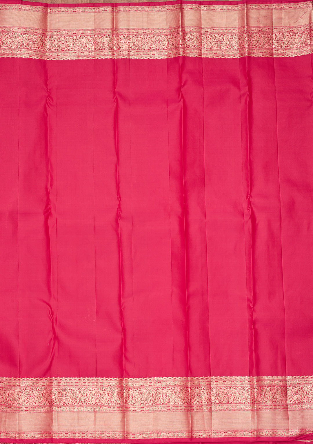 Rani Pink Pure Silk Jaal Zariwork Saree With Matching Blouse Piece