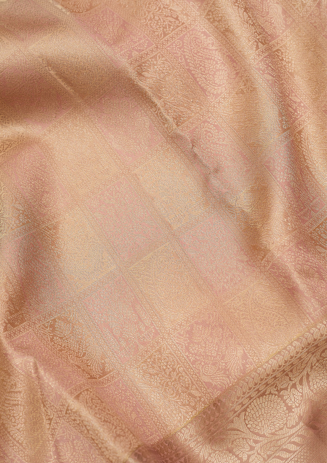 Beige Zariwork (Silver) Silk Silk_Saree