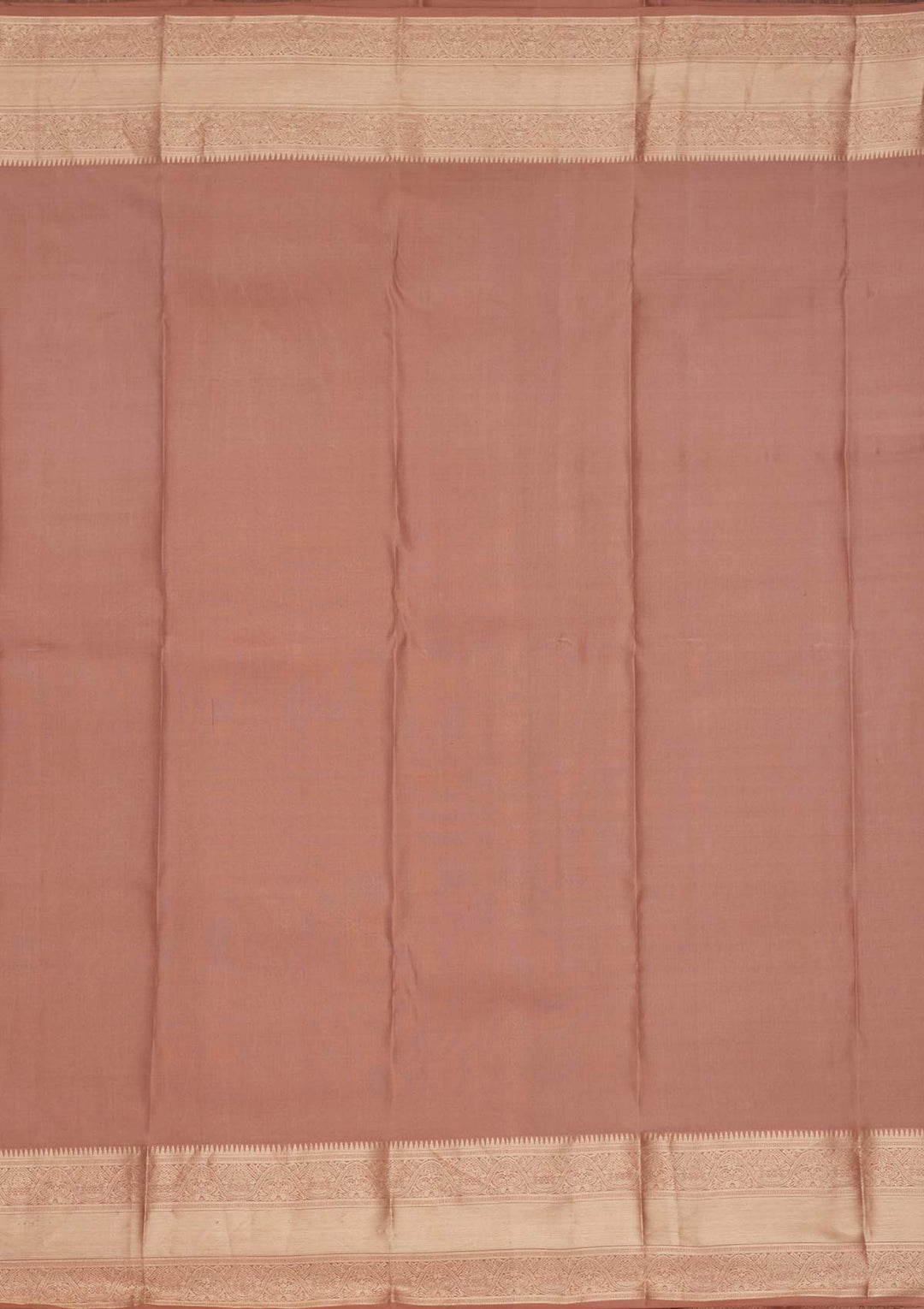 Beige Pure Silk Jaal Zariwork Saree With Matching Blouse Piece