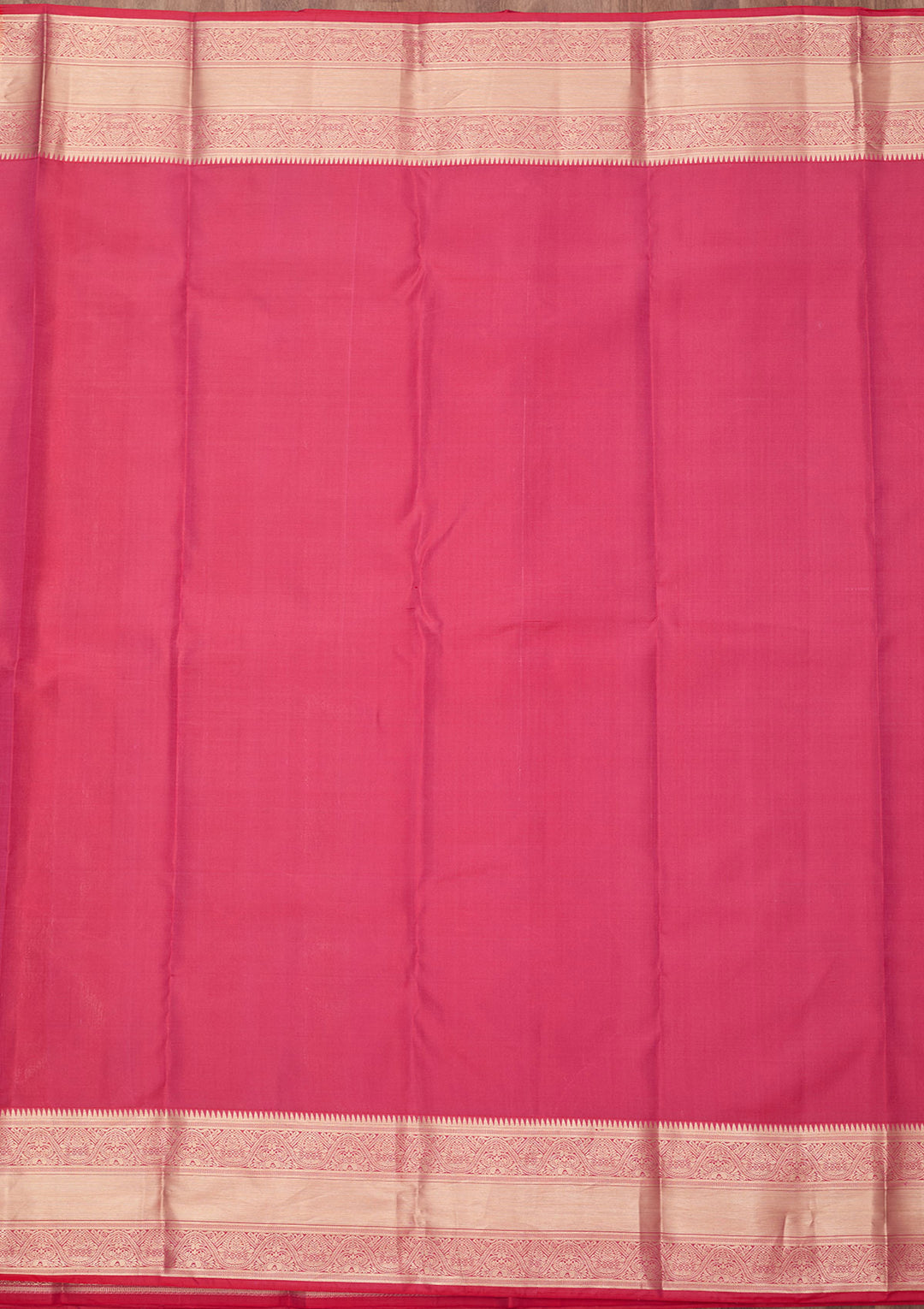 Pink Silk Jaal Gold Zariwork Saree With Matching Blouse Piece
