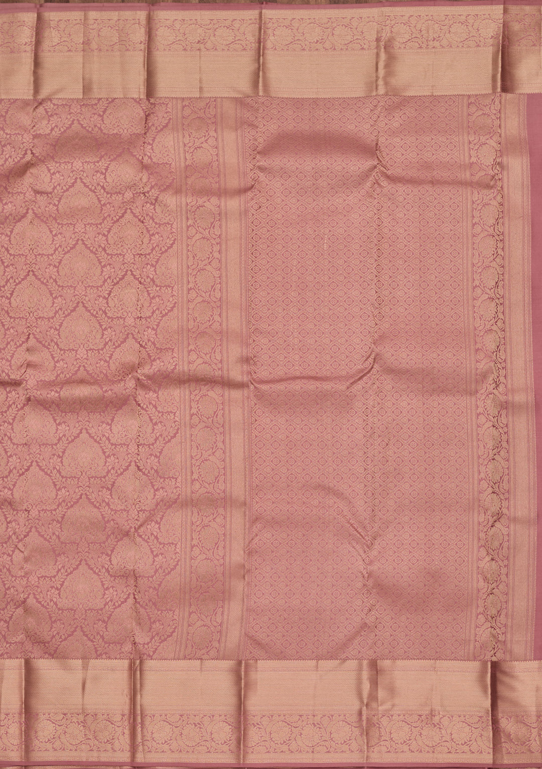 Onion Pink Silk Jaal Saree With Matching Blouse Piece