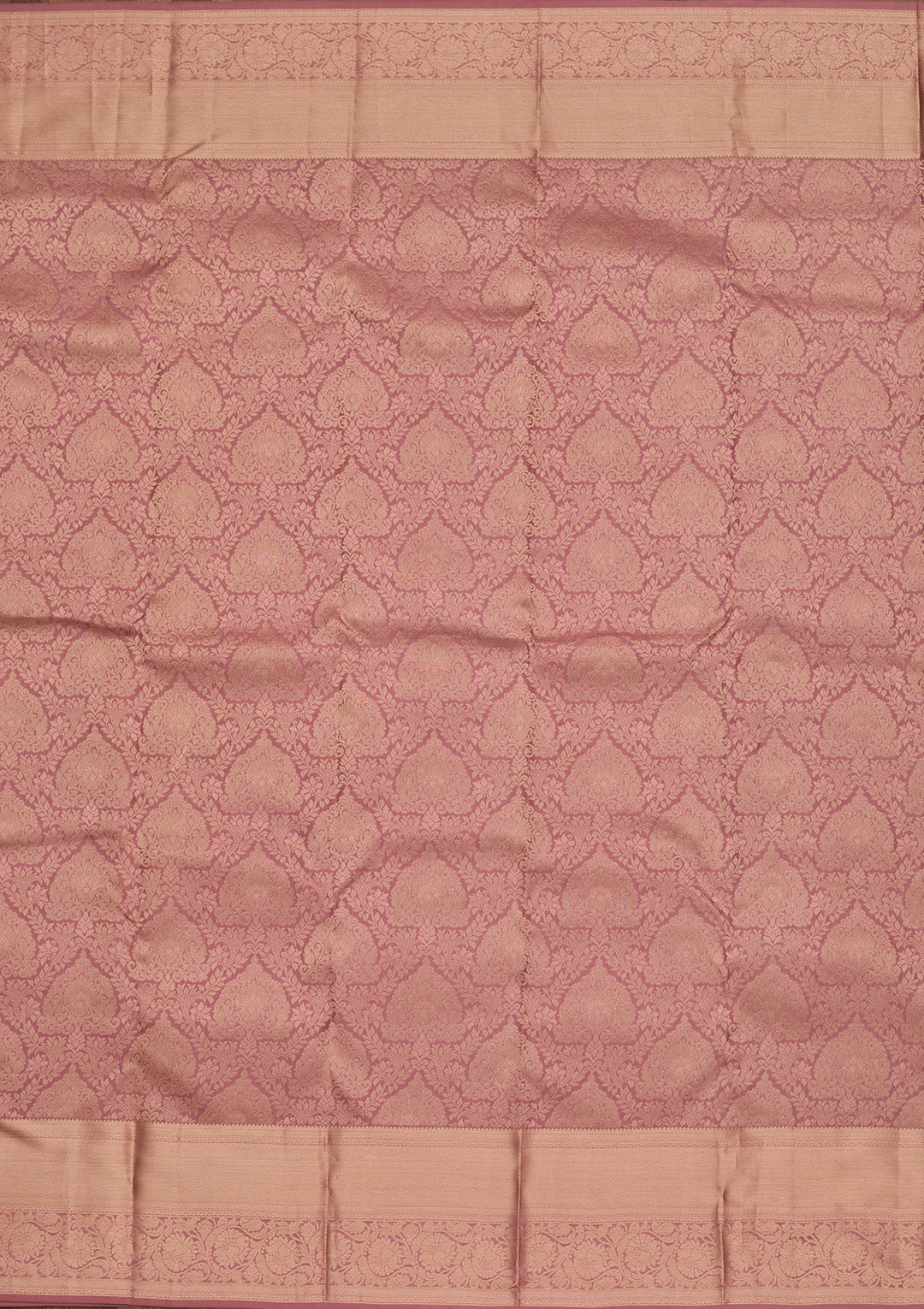 Onion Pink Silk Jaal Saree With Matching Blouse Piece