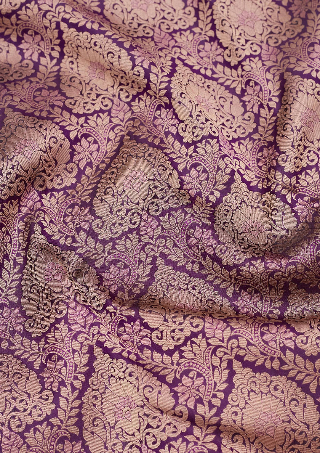 Purple Zariwork Pure Silk Saree