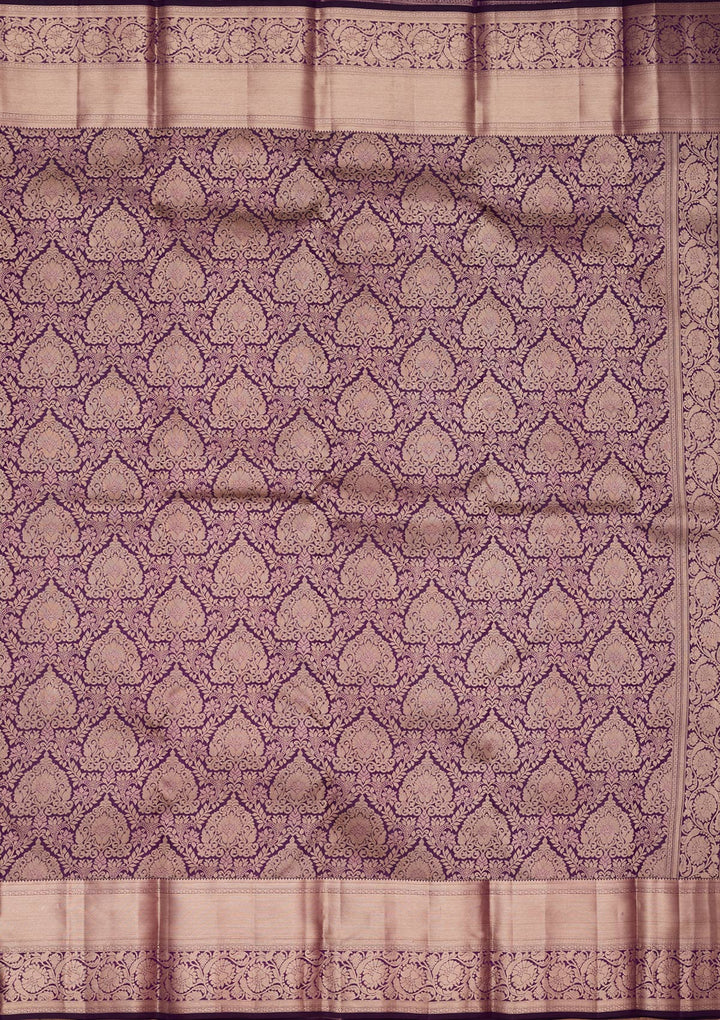 Purple Zariwork Pure Silk Saree