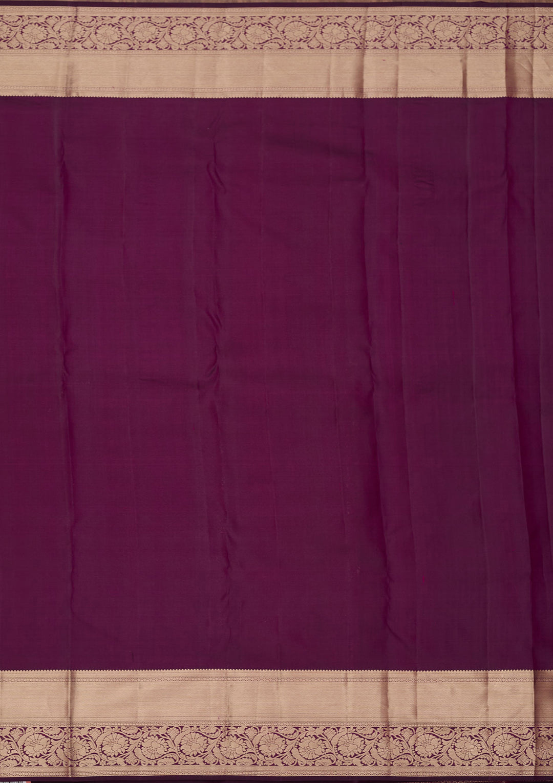 Wine Pure Silk Jaal Gold Zariwork Saree With Matching Blouse Piece