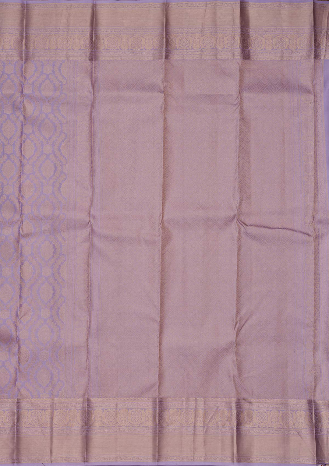 Lavender Silk Jaal Saree With Matching Blouse Piece
