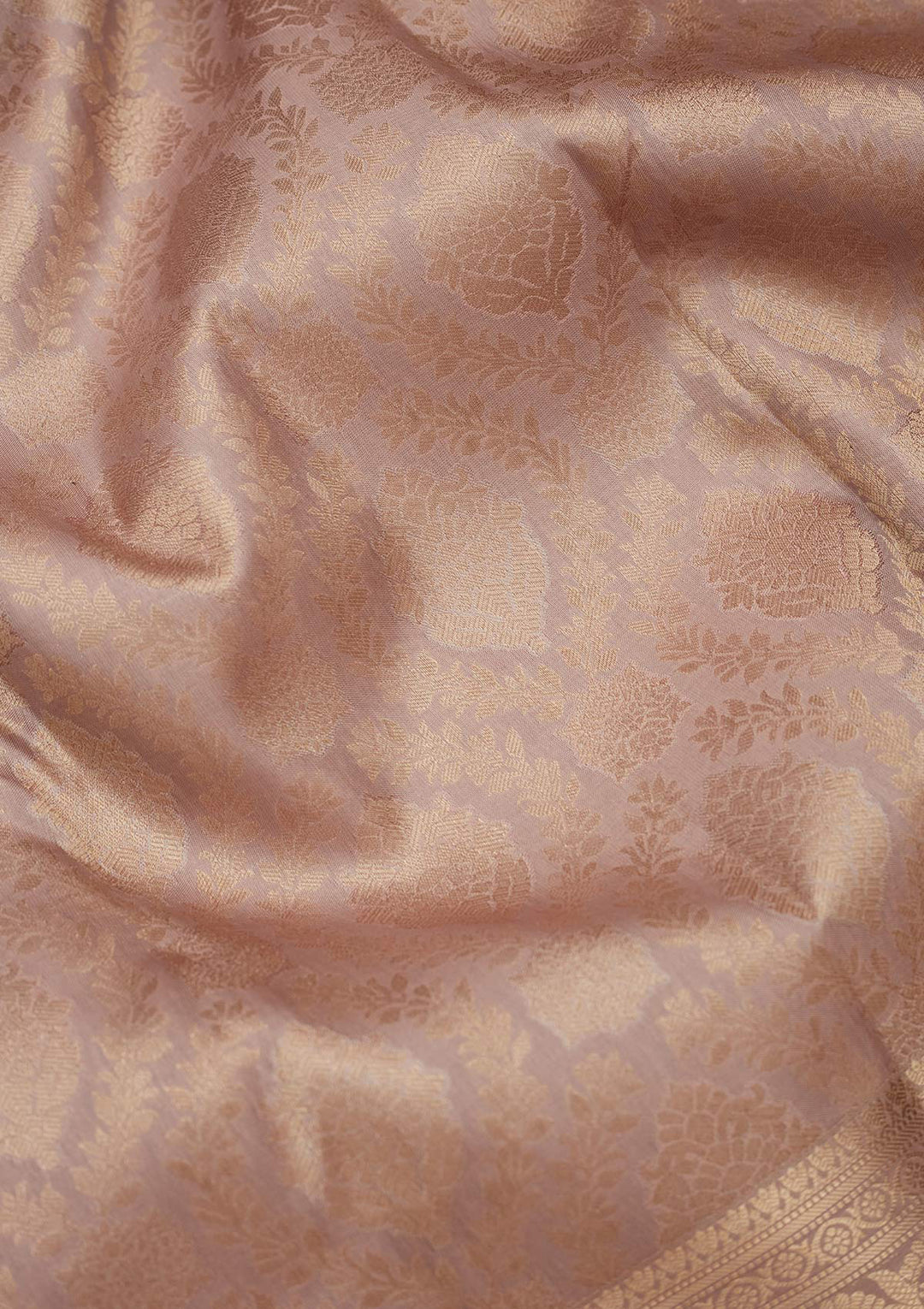 Mauve Silk Jaal Saree With Matching Blouse Piece