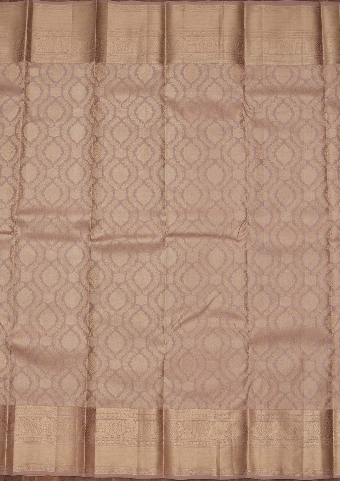 Mauve Silk Jaal Saree With Matching Blouse Piece