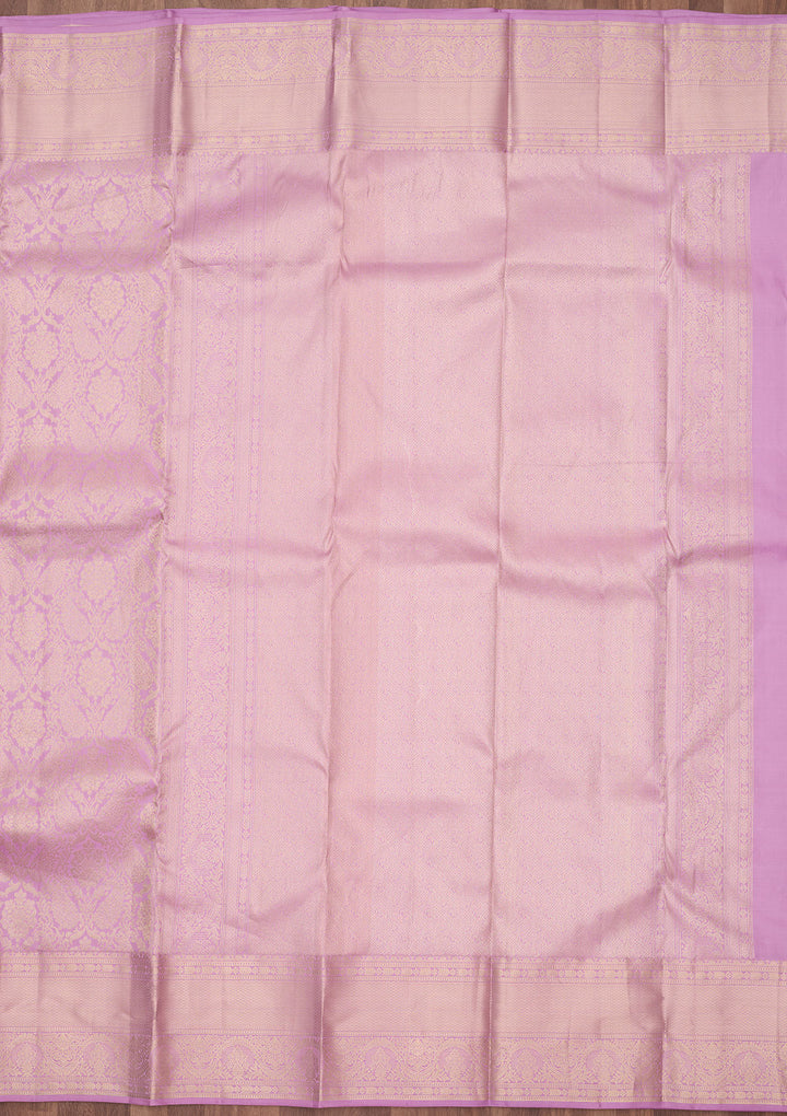 Lavender Zariwork (Silver) Silk Silk_Saree