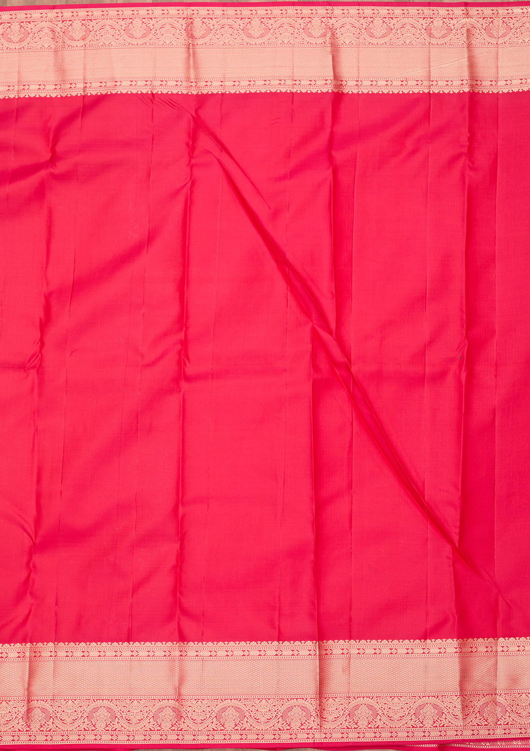 Rani Pink Silk Jaal Saree With Matching Blouse Piece