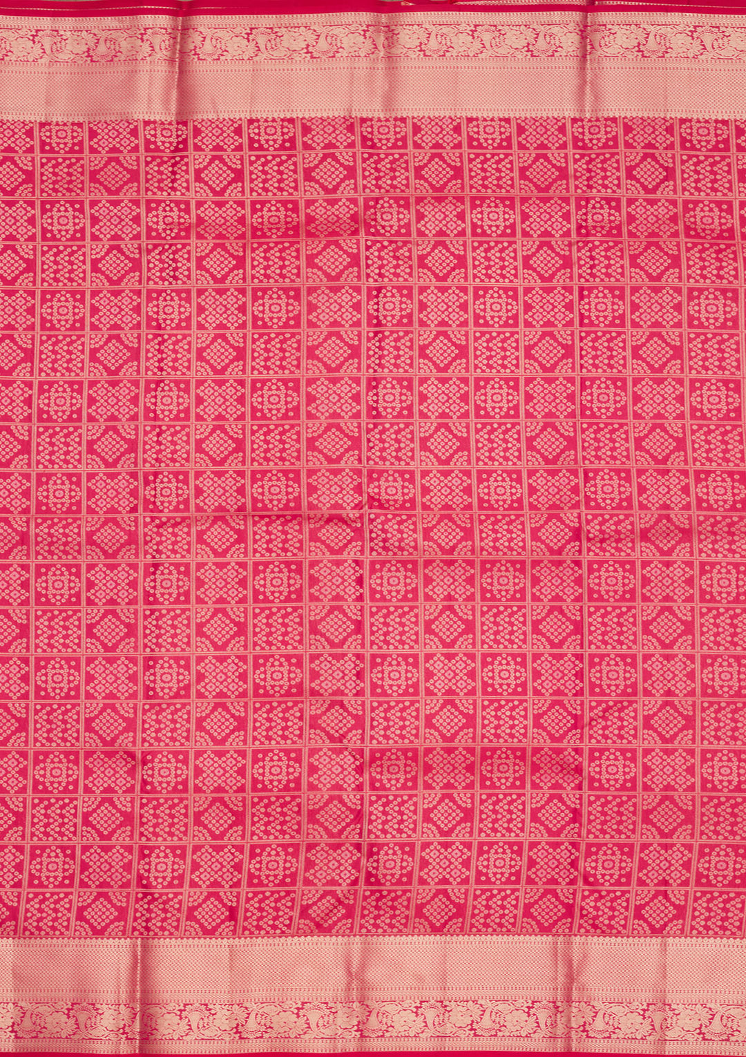 Rani Pink Zariwork Pure Silk Saree