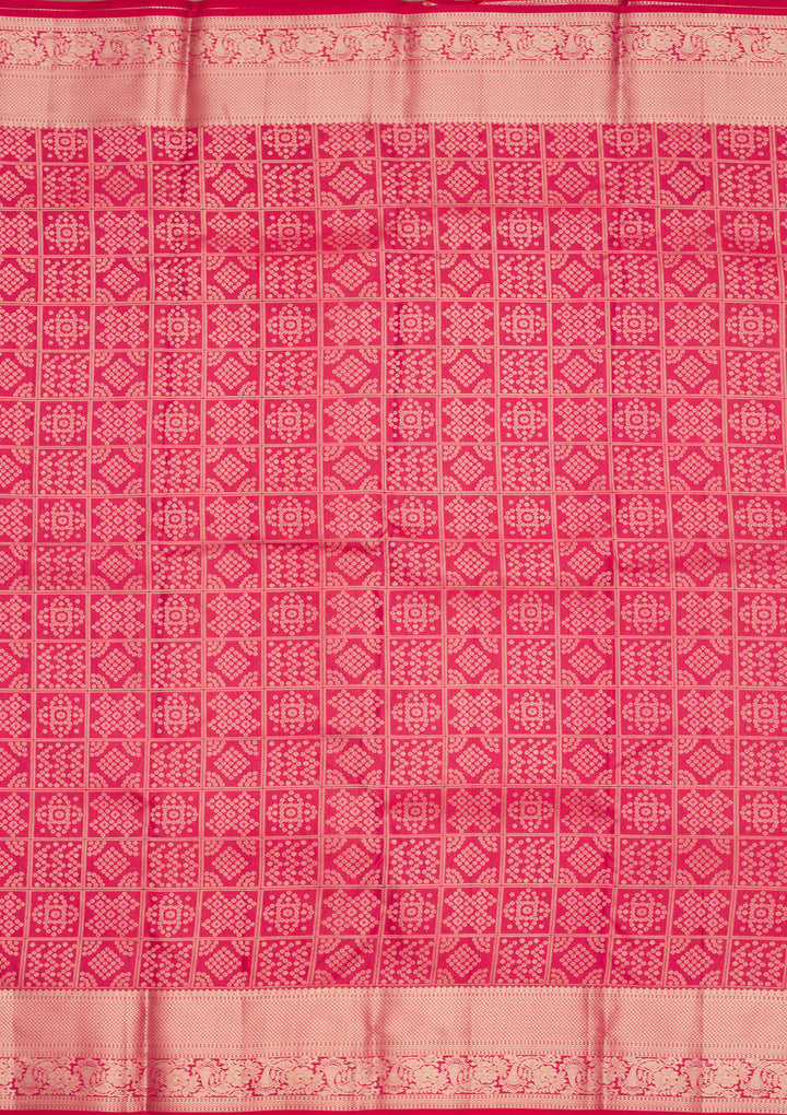 Rani Pink Zariwork Pure Silk Saree