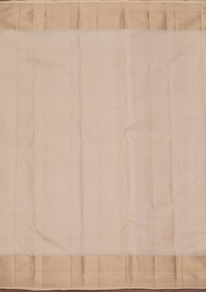 Cream Kanjivaram Pure Silk Saree