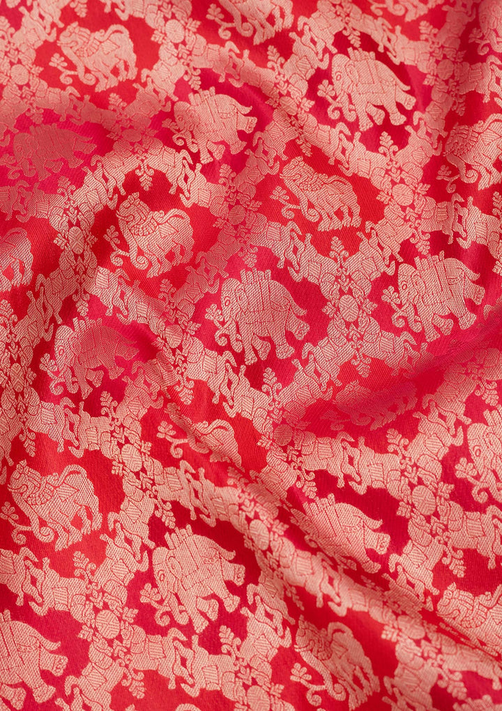 Red Zariwork Pure Silk Saree