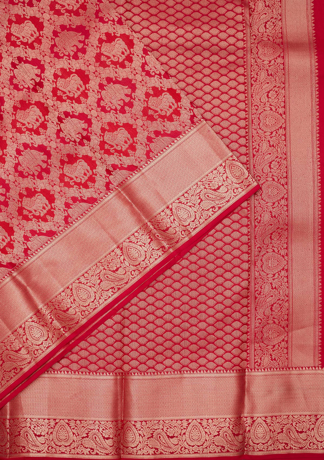 Red Zariwork Pure Silk Saree