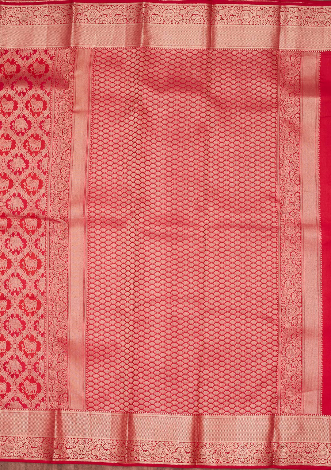 Red Zariwork Pure Silk Saree