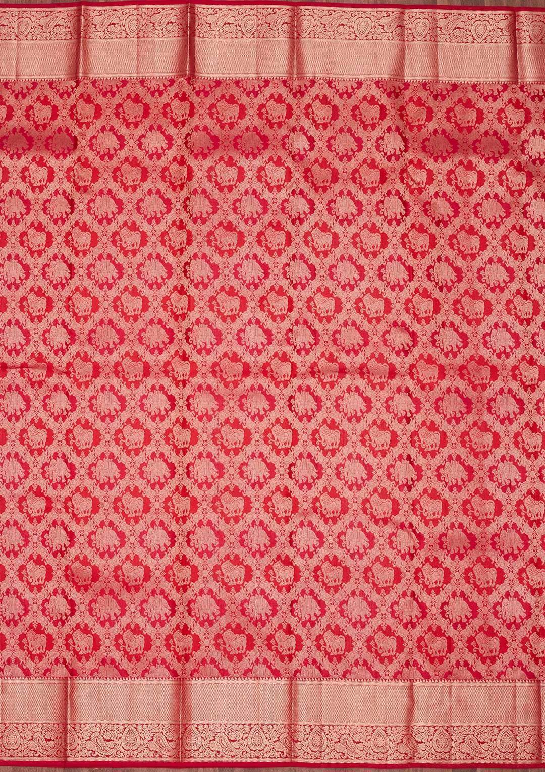 Red Zariwork Pure Silk Saree