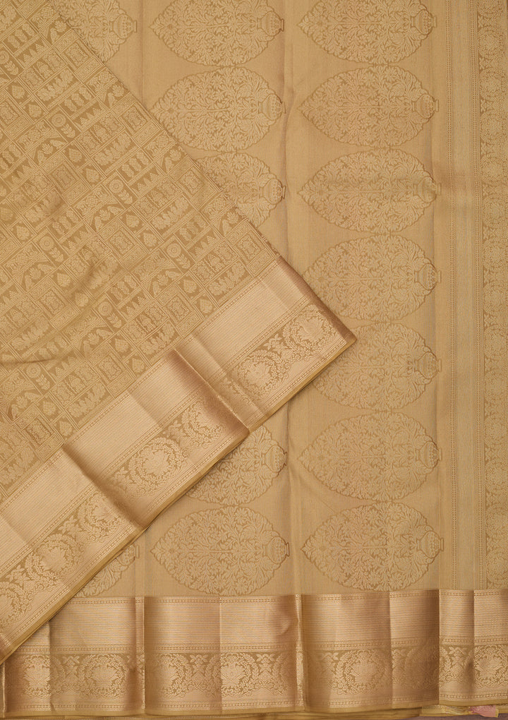 Mehendi Kanjivaram Pure Silk Saree