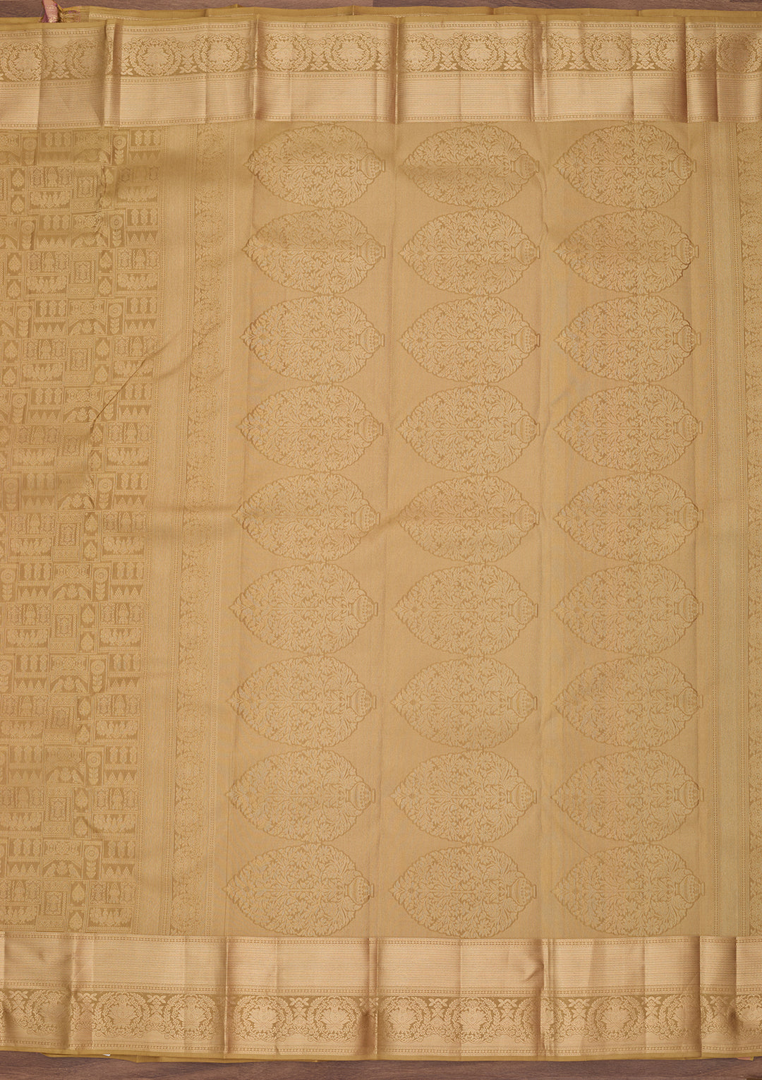 Mehendi Kanjivaram Pure Silk Saree