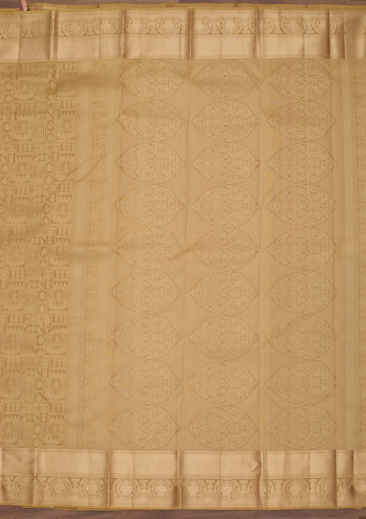 Mehendi Kanjivaram Pure Silk Saree
