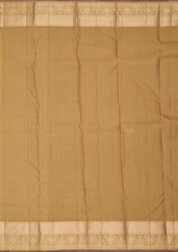 Mehendi Kanjivaram Pure Silk Saree