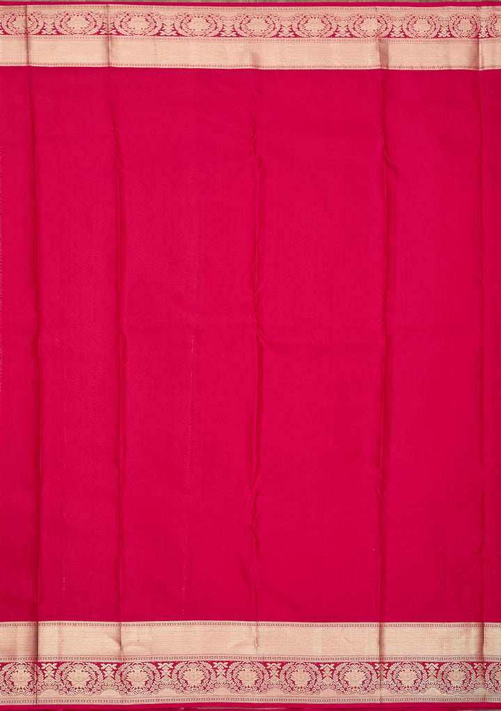 Rani Pink Zariwork (Gold) Pure Silk Silk_Saree