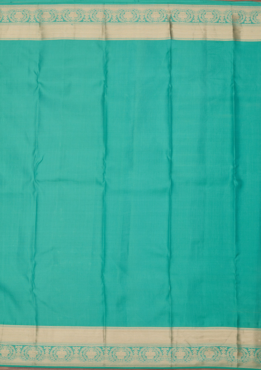 Sea Green Pure Silk Jaal Gold Zariwork Saree With Matching Blouse Piece
