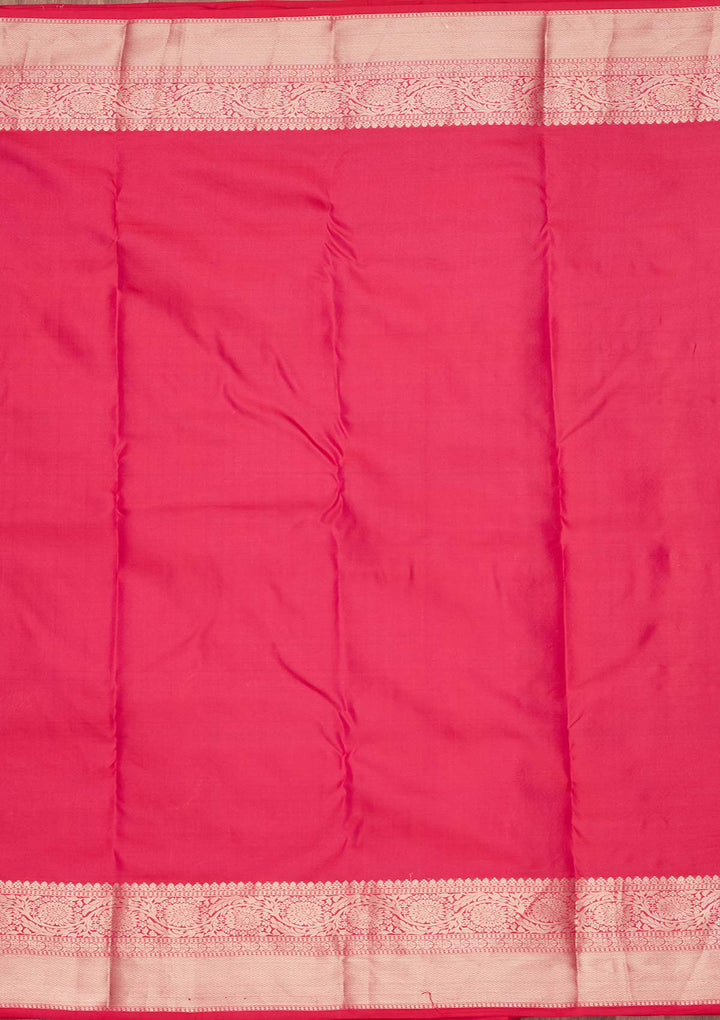 Rani Pink Zariwork Pure Silk Saree