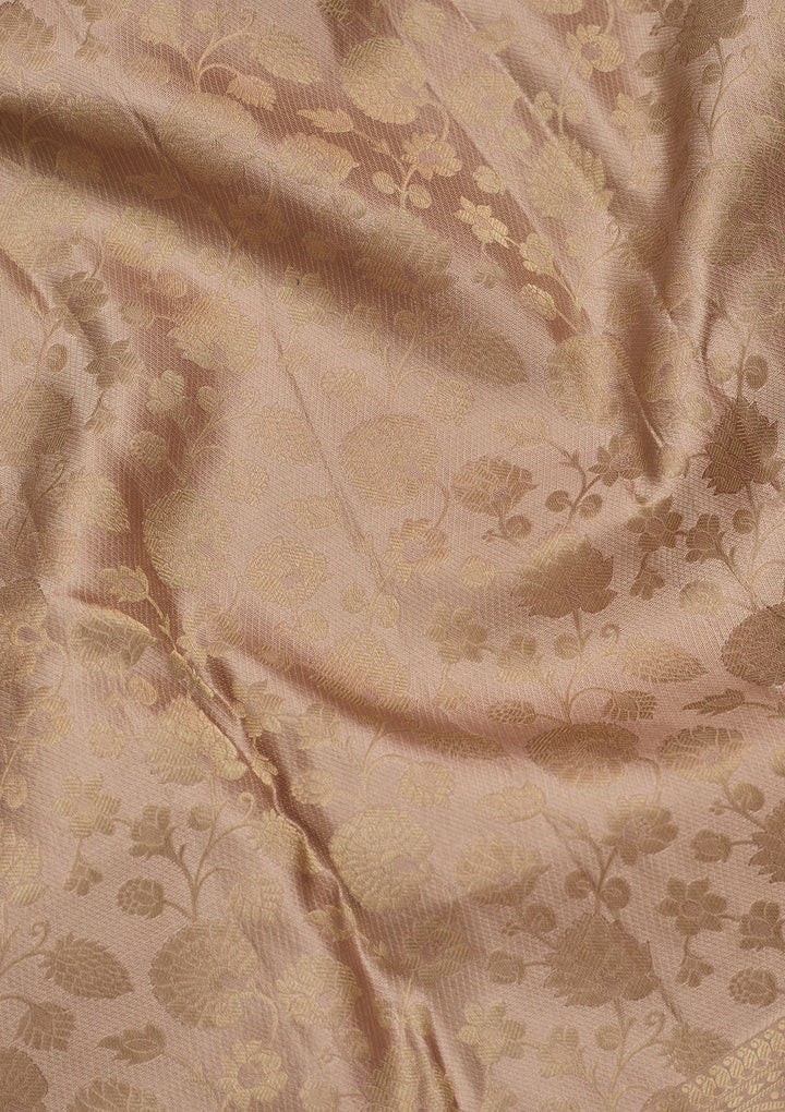 Mauve Silk Jaal Saree With Matching Blouse Piece
