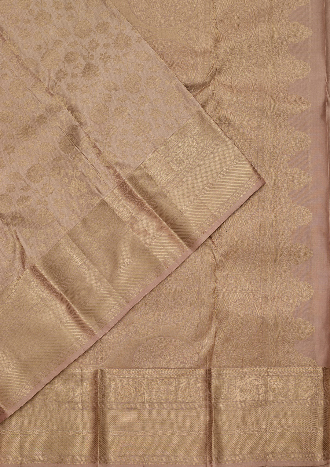 Mauve Silk Jaal Saree With Matching Blouse Piece